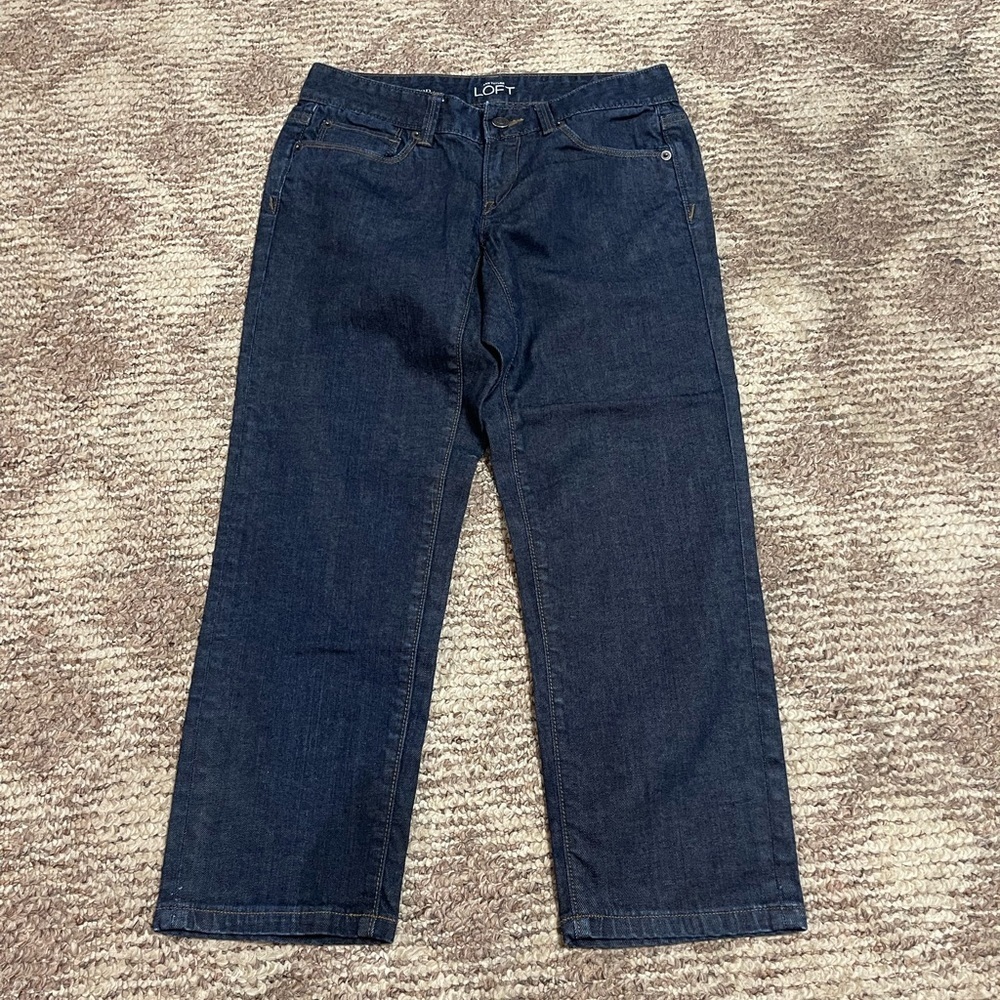 Ann Taylor Loft Curvy Crop Ankle Jeans